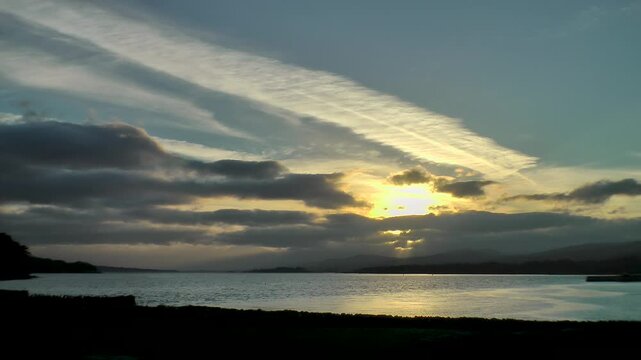Beautiful sunset at Kenmare Bay, Kenmare, County Kerry, Ireland