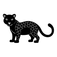 Leopard cartoon vector silhouette