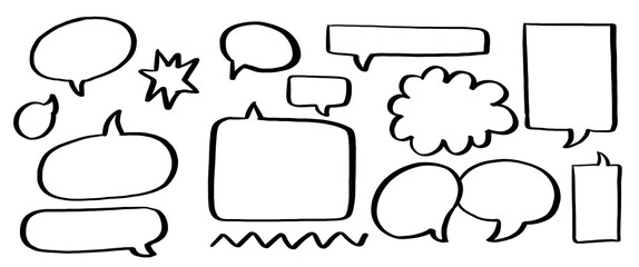 Comic sketch illustrations, hand drawn vintage comic graphic resources in black color and white background.