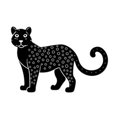 Leopard cartoon vector silhouette
