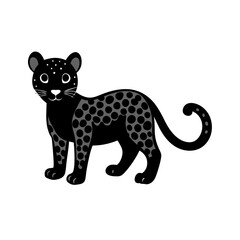 Leopard cartoon vector silhouette