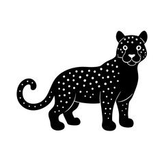 Leopard cartoon vector silhouette