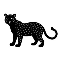 Leopard cartoon vector silhouette