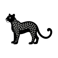Leopard cartoon vector silhouette