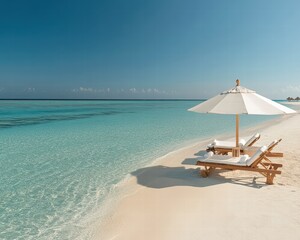 Fototapeta premium Serene Beach Retreat