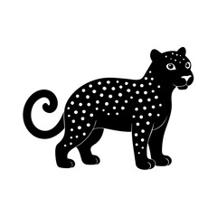Jaguar cartoon vector silhouette