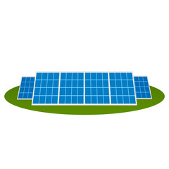 solar panels on ground flat vector illustration clipart