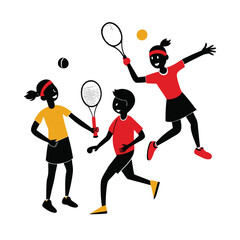 Black community, African people Vector illustration