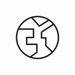 Obraz premium Globe world earth international network icon vector sign 