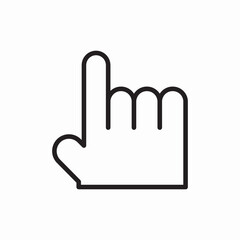 Hand pointer click cursor select icon vector sign
