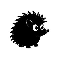 Hedgehog cartoon vector silhouette