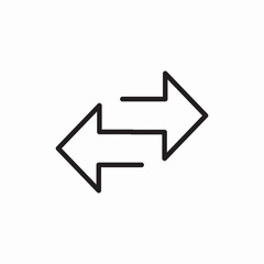 Two way arrows exchange transfer icon vector sign
