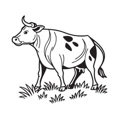 Cow Vector Icon Clean and Stylish Designs