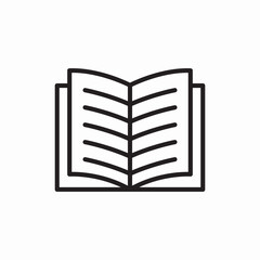 Open book reading education study icon vector sign
