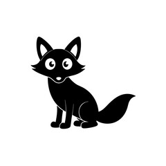Fox cartoon vector silhouette