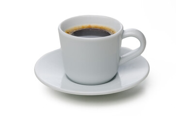 Enjoying a warm cup of rich espresso at a cozy cafe on a sunny afternoon in the city center