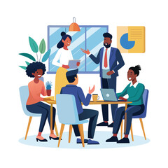 Black people team illustration