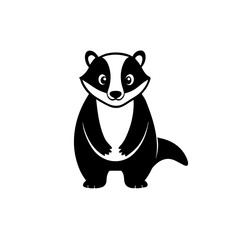 Badger cartoon vector silhouette