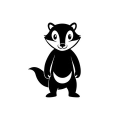 Badger cartoon vector silhouette