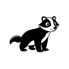 Badger cartoon vector silhouette