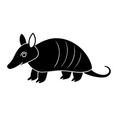 Armadillo cartoon vector silhouette