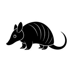 Armadillo cartoon vector silhouette