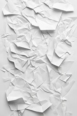 Obraz premium White Crumpled Paper Texture Background, Abstract Pattern With Plenty Copy Space For Text Or Design