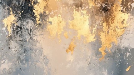 Fototapeta premium Abstract Art with Gold Accents and Soft Earthy Tones