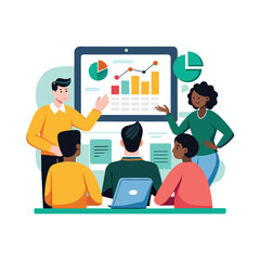 Black people team illustration