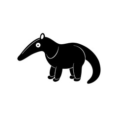 Fototapeta premium Anteater cartoon vector silhouette