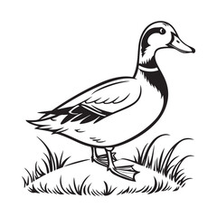 Duck Vector Icon Simple