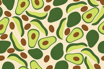 avocado seamless pattern for background,wrapping,fabric,wallpaper,etc