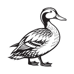 Duck Vector Icon Simple
