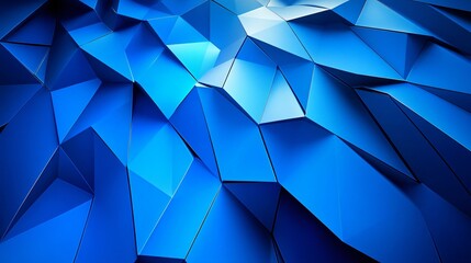 Fototapeta premium Abstract Blue Low Polygonal Background Texture