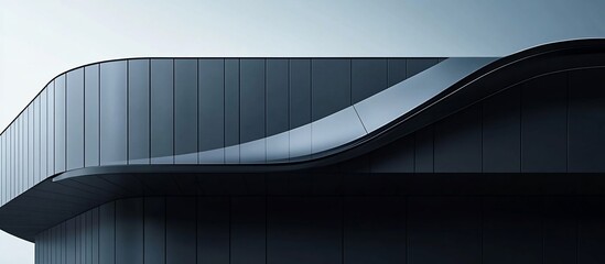 Obraz premium Architectural Marvel: A Study in Modern Design and Curving Lines