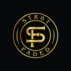 Initial letter FS, SF abstract logo design