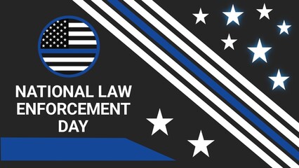 National Law Enforcement Day web banner design illustration 