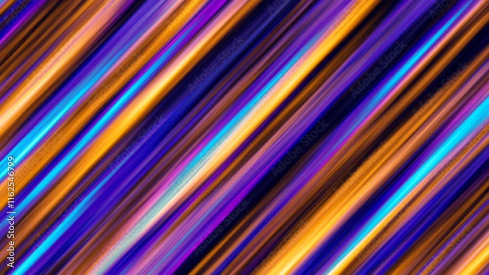 Aufkleber a vibrant abstract composition with colorful diagonal light streaks in captivating blue and orange t