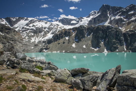 Wedgemount Lake hiking trail in Garibaldi provincial park, BC, Canada