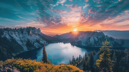 Obraz premium A 2025 calendar featuring inspiring quotes and beautiful landscapes for each month. 