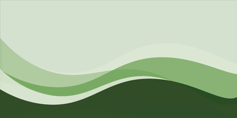 Abstract green wave background, Vector green line background curve element with white space for text and message design, overlapping layers. EPS 10