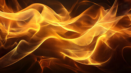 Obraz premium Digital waves of luminous energy with abstract AI concepts background