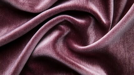 Fototapeta premium Luxurious deep plum velvet fabric with rich texture and elegant folds