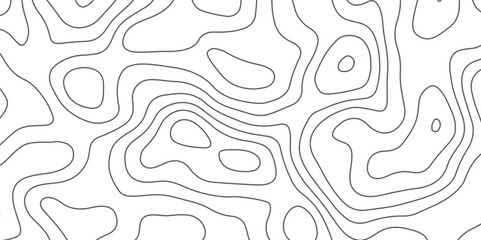 Abstract design seamless pattern with line topographic map. geographic mountain relief. retro topographic map. geographic contour map grid backdrop paper texture. terrain path isolated on background.	