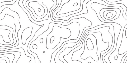 Abstract design seamless pattern with line topographic map. geographic mountain relief. retro topographic map. geographic contour map grid backdrop paper texture. terrain path isolated on background.	