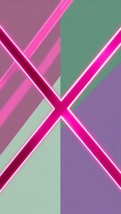 Electric magenta beams blending into pastel green and lavender manga backdrops