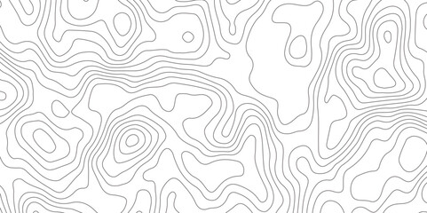 Abstract design seamless pattern with line topographic map. geographic mountain relief. retro topographic map. geographic contour map grid backdrop paper texture. terrain path isolated on background.	
