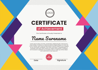 Modern Certificate of Achievement Design Template