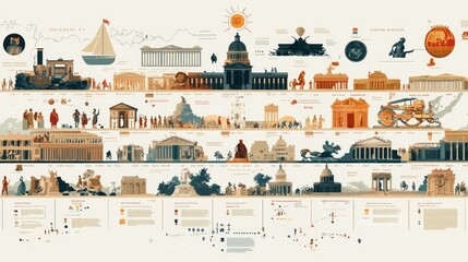 A Visual Timeline Depicting Architectural And Cultural History