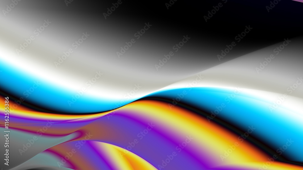 Aufkleber Exploring the Concept of Abstract Wave Patterns Rendered in Vibrant and Rich Colors